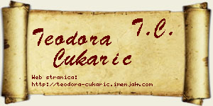 Teodora Čukarić vizit kartica
